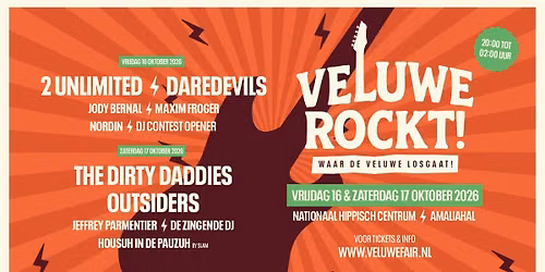 Veluwe Rockt! met o.a The Dirty Daddies, Outsiders, Daredevils & 2 Unlimited in Gelderland