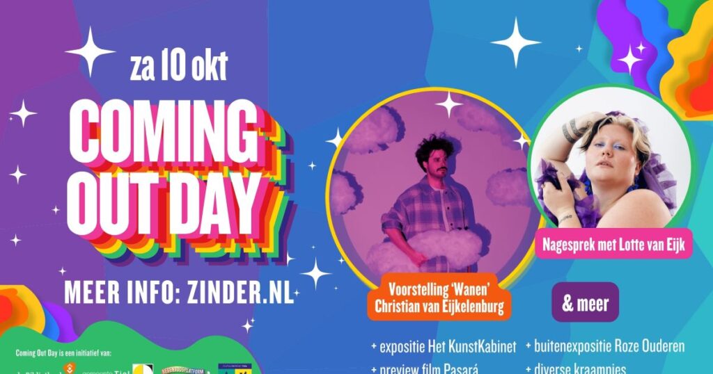 Coming Out Day: Christian van Eijkelenburg met een nagesprek o.l.v. Lotte van Eijk in Gelderland