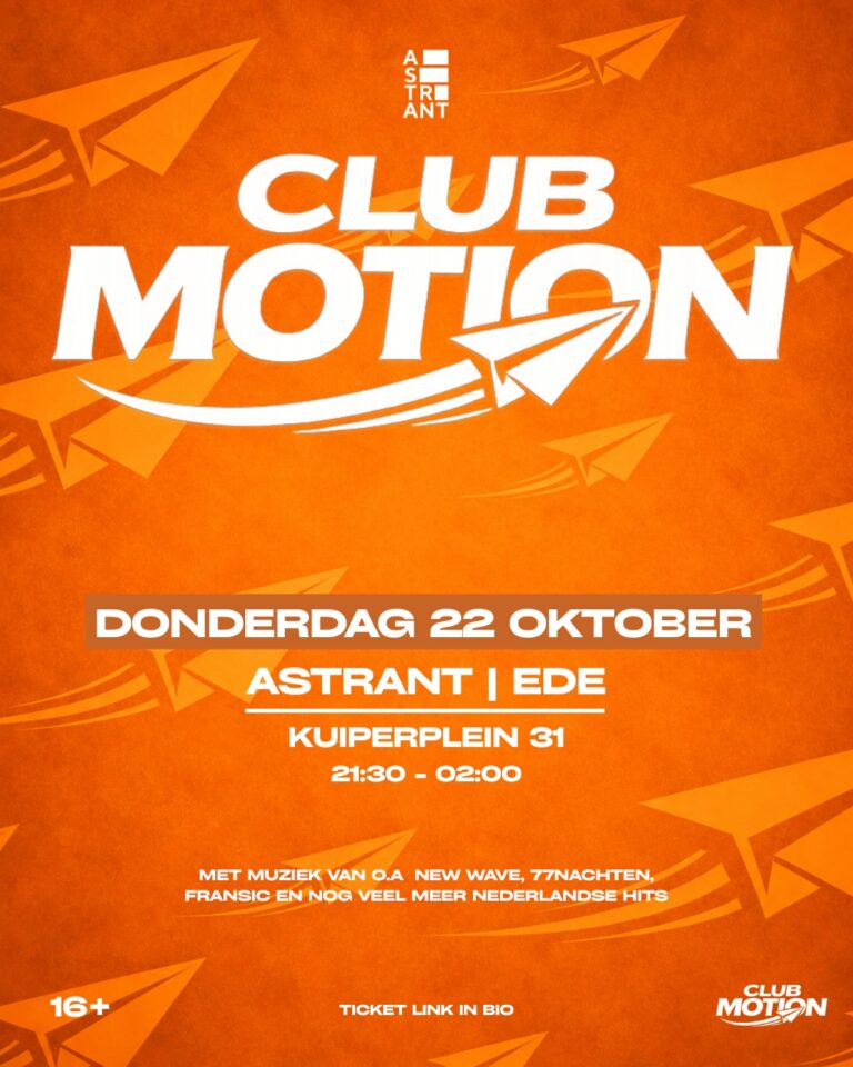 Club Motion 16+ | New Wave — Uitgaan in Gelderland