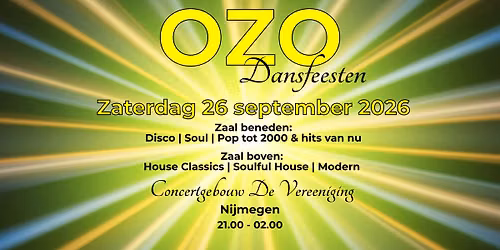 OZO Zaterdag 26 september 2026 De Vereeniging — Uitgaan in Gelderland