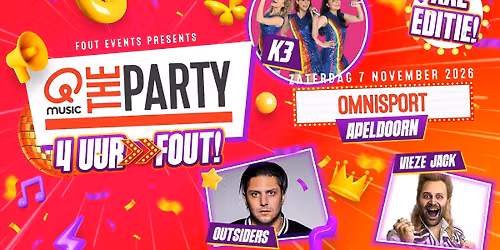 Fout Events Presents: Qmusic the Party FOUT! – Apeldoorn XXL 🎉 in Gelderland