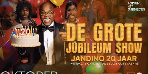Jandino Asporaat – De Grote Jubileum Show | Podium Het Garnizoen in Gelderland