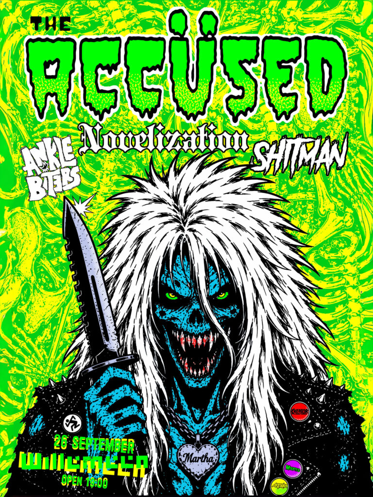The Accüsed (USA) + Novelization + Anklebiters + Shitman — muziek in Gelderland
