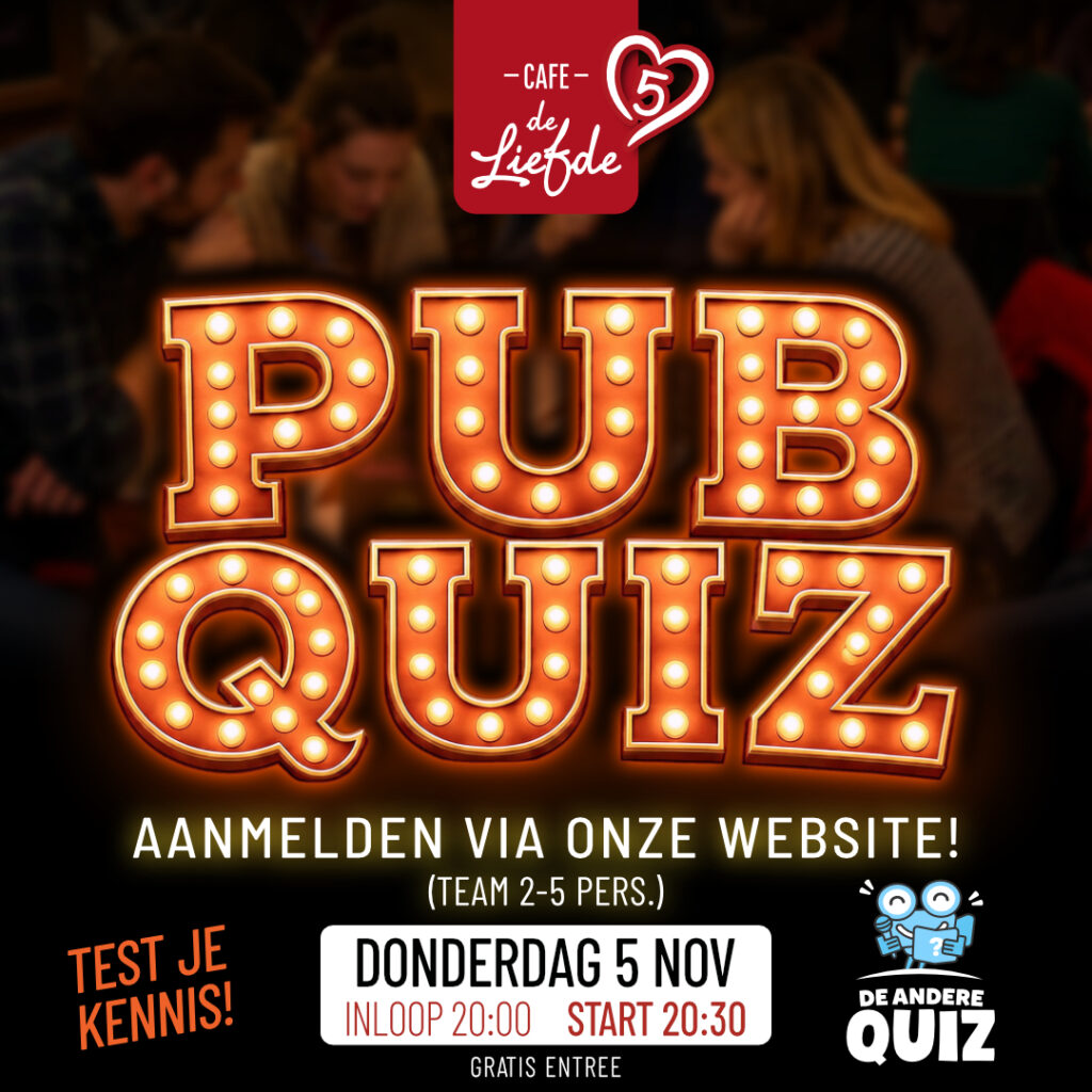 Pubquiz 5 november in Gelderland