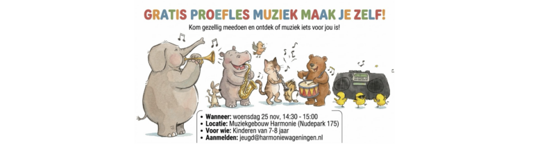 Gratis proefles Muziek Maak Je Zelf — familie-kids in Gelderland