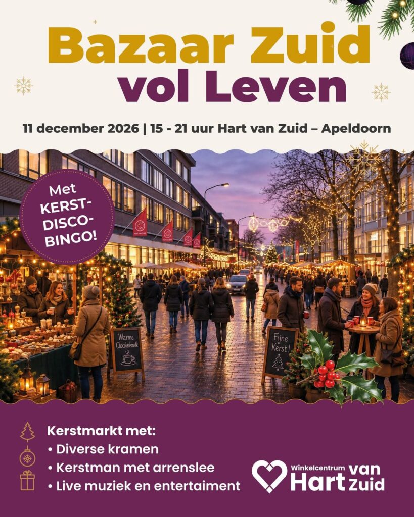 Kerstmarkt Bazaar Zuid vol Leven in Apeldoorn