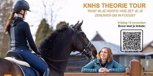 KNHS Theorie Tour met Anne Loosveld ‘Rust in je hoofd: Hoe zet je je zenuwen om in focus?’ — sport in Gelderland
